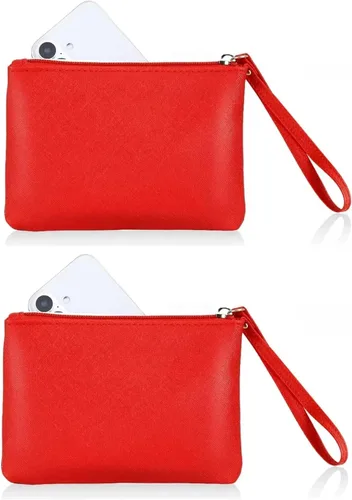 Miniatura 16 de Paquete de 2 pequeñas bolsas de maquillaje con cremallera para bolso, lápiz labial, organizador de maquillaje de viaje para mujeres, productos Negro