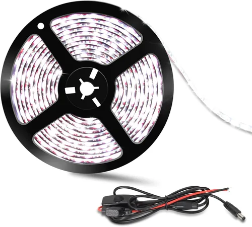 Tira de luz LED para toldo de fiesta, 16.4 pies, tira de luces LED para caravana, cámper, impermeable, para exteriores, para fiestas, cámper,