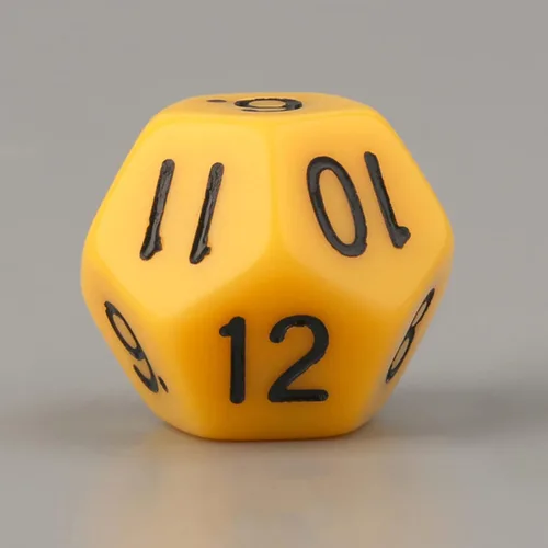 Miniatura 5 de Juego de 10 dados poliédricos de escultura D12 de acrílico de 12 caras para fiesta de club, familia, juego de mesa