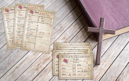 Miniatura 3 de Juego de trivia bíblica, Prueba de disputa amigable con la Biblia, Juegos de trivia bíblica para la familia, Preguntas de disputas familiares