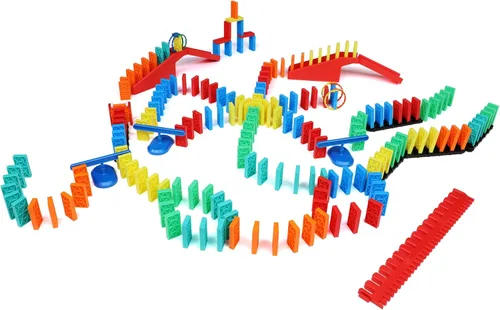 Miniatura 8 de Bulk Dominoes Kit de dominó cinético Juego de dominó, juguetes pequeños STEM STEAM, juegos familiares para niños, juguetes y juegos para niños