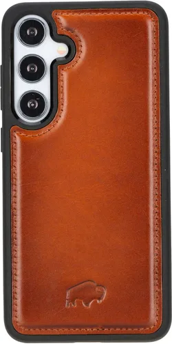 Miniatura 24 de BLACKBROOK Funda de piel de alta calidad a presión compatible con Samsung Galaxy S24, elegante funda de cuero de grano completo con la máxima