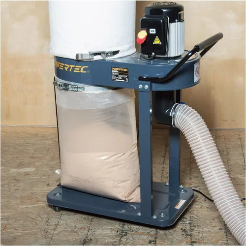 Miniatura 6 de POWERTEC 70009V Bolsa de recolección de polvo de plástico transparente, 19-1/2 pulgadas de diámetro x 33 pulgadas, paquete de 5 bolsas colectoras