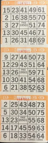 Miniatura 2 de The Ticket Gurus -3 en tarjetas de juego de papel de bingo - 500 hojas - 4 pulgadas por 12 pulgadas (rojo)