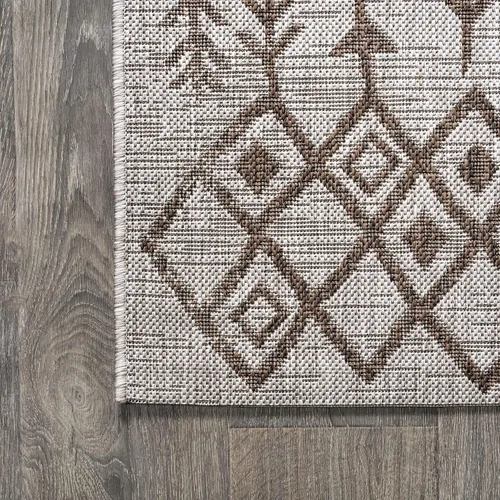 Miniatura 9 de JONATHAN Y Alfombra bohemia geométrica para interiores y exteriores, 2 x 8 pulgadas, beige/marrón, Tokay para patio trasero, patio, porche, fácil