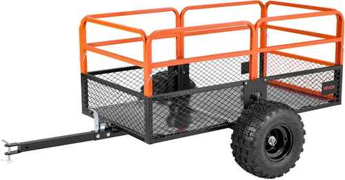 Miniatura 15 de VEVOR 10 pies cúbicos y 500 libras de remolque para ATV con función de descarga, remolque de utilidad para UTV de carga pesada, remolque de descarga