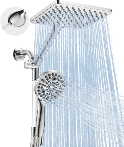 Miniatura 6 de MakeFit Combo de Cabezal de Ducha de Lluvia con Doble Filtro, Cabezal de Ducha de Mano con Barra Ajustable - Cabezal de Ducha de Lluvia y Cabezal