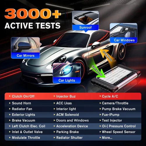 Miniatura 4 de Autel MaxiCOM MK808BT Herramienta de escaneo de diagnóstico automotriz, 2021 más reciente actualizado Ver. de MK808 MX808, 25 funciones especiales
