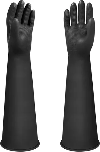 Guante resistente a los productos químicos de 24 pulgadas, guantes de goma largos reutilizables y resistentes al agua, guantes de seguridad