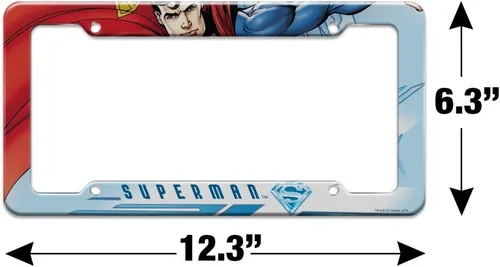 Miniatura 4 de GRAPHICS & MORE Marco de etiqueta de placa de licencia Superman Solitude