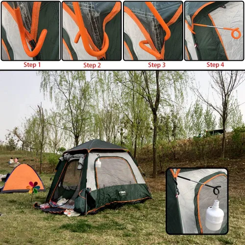 Miniatura 4 de Camping Lantern Hook Hanger Tent Light Outdoor Lamp Hanger Non-Slip for Camping Hiking - 2pcs