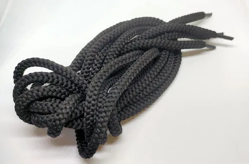 Miniatura 2 de 4 piezas redondas de repuesto para sudadera con capucha (negro) de 0.236 in x 50 pulgadas para pantalones deportivos, sudaderas, chaquetas, abrigos