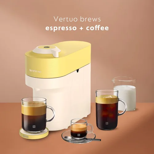 Miniatura 5 de Nespresso Edición Limitada Vertuo Pop+ Cafetera y Máquina de Espresso de De'Longhi, Amarillo Pastel