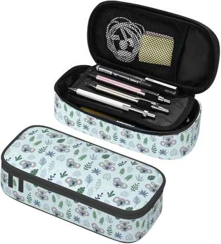 Miniatura 14 de Estuche organizador de lápices con patrón de gato negro, gran capacidad, papelería con cremallera, suministros escolares, bolsa para lápices