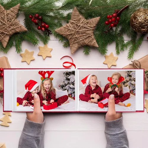 Miniatura 7 de Vienrose Álbum de fotos pequeño de 4 x 6 pulgadas, mini libro de fotos con bolsillos, páginas transparentes con capacidad para 52 fotos, cubierta