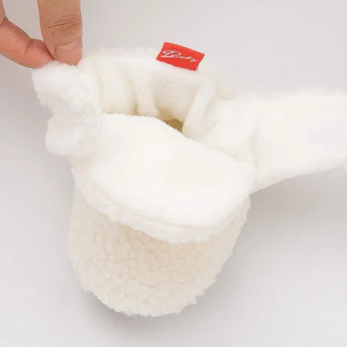 Miniatura 7 de Oamico Botines de algodón para recién nacido, suela suave, para invierno, cálidos, para niños pequeños, acogedores, de forro polar, zapatos de casa