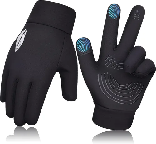 Guantes de invierno para pantalla táctil para niños guantes deportivos impermeables para clima frío cálido para niños y niñas de 4 a 12 años, color