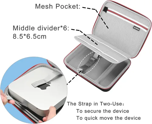 Miniatura 4 de RLSOCO Funda de viaje para Apple Mac mini M2 Chip (2023) / M2 Pro / M1 y modelo anterior (solo funda)