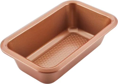 Miniatura 4 de Ayesha Curry Bakeware - Juego de moldes antiadherentes para pastel de carne/pan, dos de 9 x 5 pulgadas, cobre