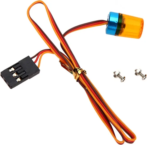Miniatura 19 de LED Strobing Luz intermitente giratoria 0.354x0.591 in Lámpara para RC Modelo Policía Bomberos Ambulancia Coche Camión Iluminación (amarillo)