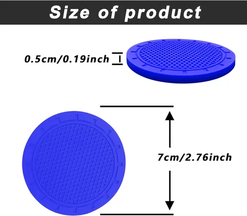 Miniatura 2 de 4 posavasos para automóvil, posavasos de PVC para automóvil, universal, antideslizante, accesorios interiores de vehículos, universales