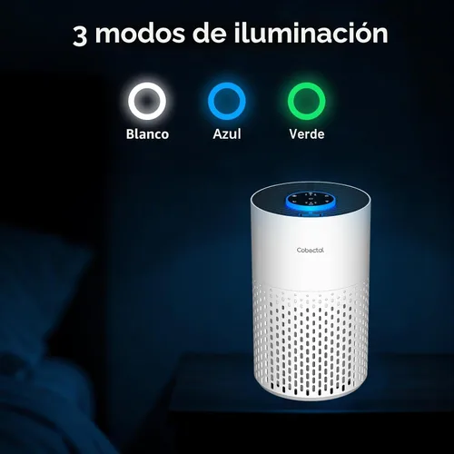 Miniatura 9 de Purificadores de aire para dormitorio y hogar, limpiador de aire Cobectal con filtro H14 True HEPA 3 en 1 para habitación de hasta 1050 pies