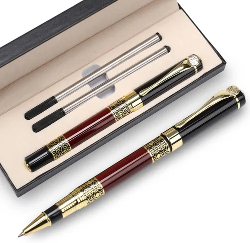 Miniatura 9 de YIVONKA Bolígrafo de Repuesto Negro, Bolígrafo de Lujo de Estilo Clásico Retro, Mejor Juego de Bolígrafos de Regalo para Hombres y Mujeres