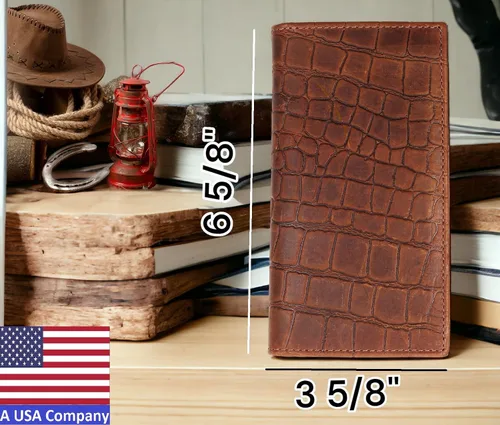 Miniatura 2 de F&L CLASSIC Billetera de cuero genuino RFID con aspecto vintage, billetera larga plegable para hombres, Classic