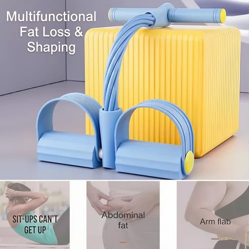 Miniatura 5 de Pedal Resistance Bands with Handles, Upgrade Multi Function Pedal Training Band, 6-Tubes Natural Rubber Foot Pedal Resistance, Fitness Bands for