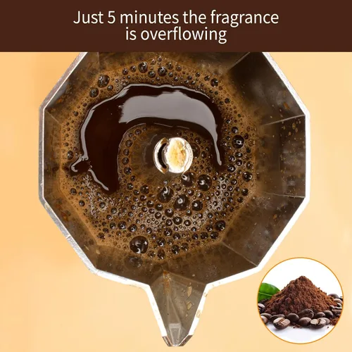 Miniatura 4 de LAOION Cafetera Espresso Maker, Máquina de Café Portátil de 6 Tazas, Cafeteras Eléctricas Modernas Portátiles de 300ml, Olla de Moka Eléctrica