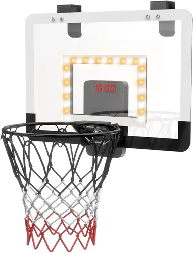 Miniatura 5 de Mini aro de baloncesto interior para niños para puerta pared habitación con 3 bolas marcador electrónico