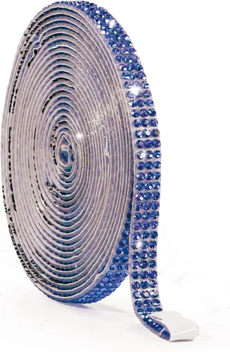 Miniatura 20 de Cinta de cristal autoadhesiva, calcomanías de diamantes de imitación para envoltura de regalos, manualidades, proyectos de decoración, bodas