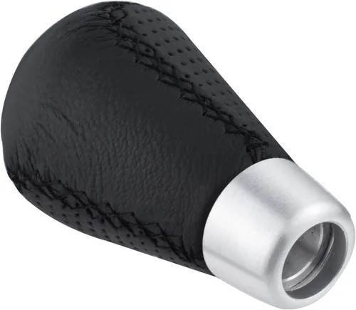 Miniatura 5 de Pomo de Palanca de Cambios Negro de 5 Velocidades Mango de Palanca de Cambios de Automóvil Palanca de Engranajes de Cuero Repuesto Compatible
