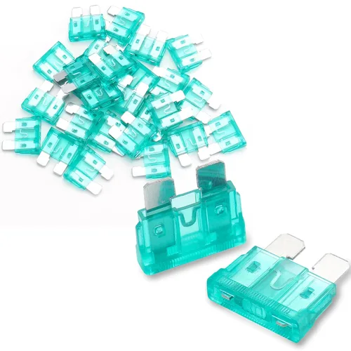 Miniatura 18 de Baomain Fusibles de hoja de 1 amperio, 1A, 32 V, fusible de acción rápida para automóvil, camión, protección contra cortocircuitos, fusibles