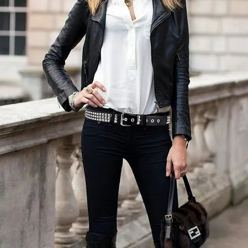 Miniatura 9 de Cinturón negro con tachuelas punk rock remache cinturón con ojales y pirámide de metal brillante para mujeres y hombres