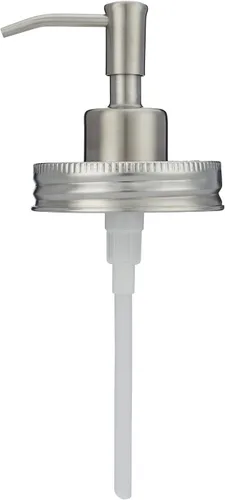 Miniatura 8 de Jarmazing Products Tapas dispensadoras de jabón para tarros de masón negro, paquete de un paquete, para todos los frascos de conservas de boca Acero