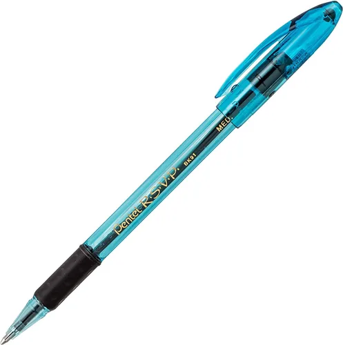 Miniatura 6 de Pentel Rsvp - Bolígrafos de punta media, 0.039 in, 8 colores surtidos con agarre de goma sin látex para una escritura cómoda, paquete de 16
