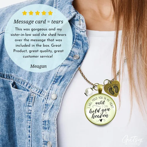 Miniatura 3 de Gutsy Goodness Miscarriage Necklace Comforting Sentimental Handmade Jewelry For Mom - Pendant, Message Card, Keepsake Gift Box