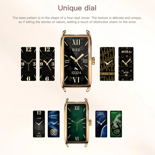Miniatura 7 de Amoled Laies - Reloj inteligente para mujer, reloj inteligente con correa de piel, monitor de ritmo cardíaco, estrés, sueño, 12 modos deportivos