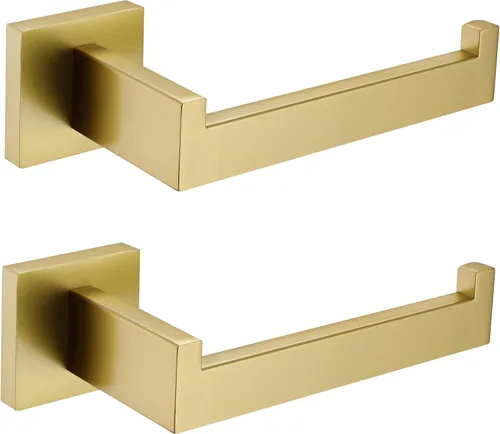Miniatura 15 de TASTOS Soporte de papel higiénico de cromo pulido SUS304 de acero inoxidable, moderno soporte cuadrado de medio abierto para baño de 5 pulgadas
