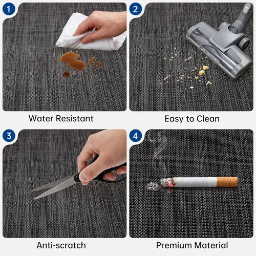 Miniatura 3 de Tapete para silla de oficina para suelo de madera dura y azulejos, tapete antideslizante para silla de escritorio, protector de suelo fácil