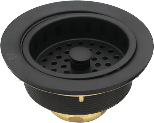 Miniatura 4 de Westbrass D214-62 - Colador grande para fregadero de cocina de 3-1/2 pulgadas, color negro mate Mate negro
