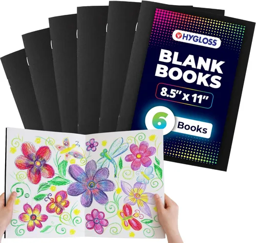 Miniatura 17 de Hygloss Libros en Blanco - Paquete de 10 unidades – 8.5" x 11" A4 Varios Colores – Libros en Blanco de Tapa Blanda para Niños para Escribir
