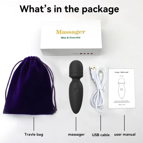 Miniatura 6 de Fuwyiy Mini Masajeadores Manuales de Espalda, Regalos para Mujeres Pequeño Masajeador de Mano Inalámbrico con 10 Modos, Masajeador Personal de Mano