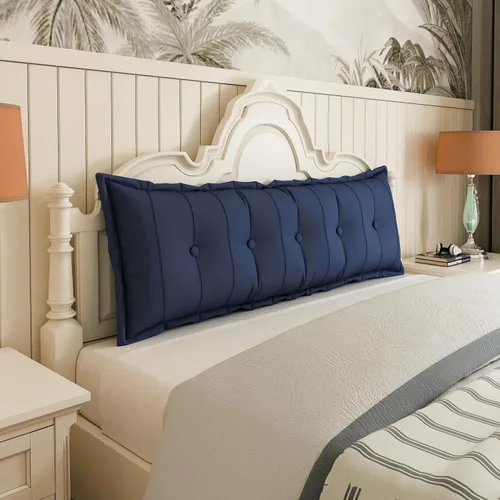 Miniatura 13 de Johnear Almohada Grande para Cabecero de Algodón y Lino, Cojín para Cama Diurna, Respaldo, Almohada Cilíndrica de Soporte y Posicionamiento