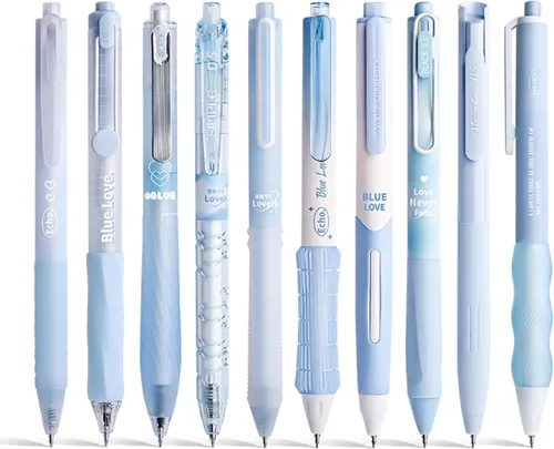 Miniatura 8 de Juego de 10 bolígrafos de tinta de gel en colores pastel, lindos para tomar notas, punta extrafina retráctil de 1/64 de pulgada (0.5 mm), 10 Rosa