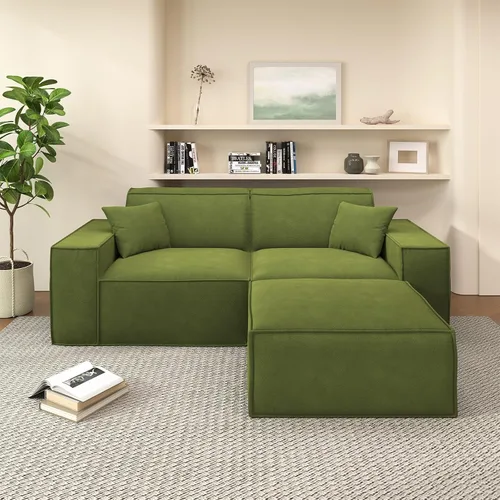 Miniatura 12 de Cloud - Sofá modular sin hueso, sofá seccional con asiento profundo, sofá en forma de L de 2 plazas para sala de estar, sofás de espuma