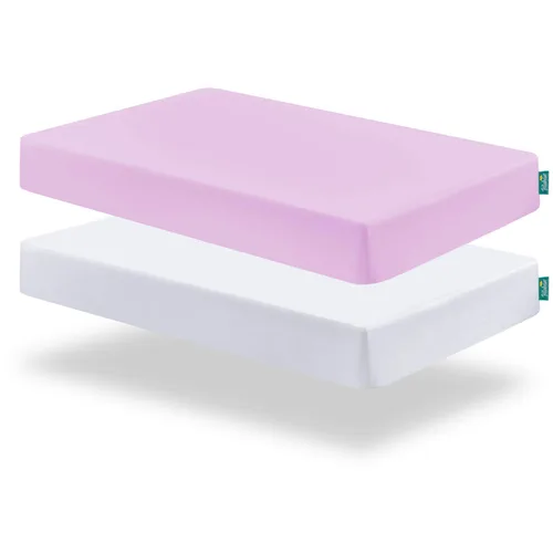 Miniatura 11 de Biloban Pack and Play - Juego de sábanas ajustadas, paquete de 2 unidades y sábanas de juego para colchón Graco Pack n Play, sábanas neutras
