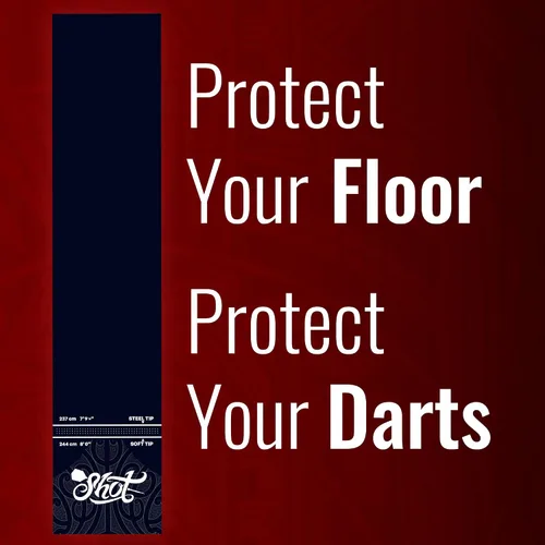 Miniatura 4 de Shot Darts - Alfombrilla de dardos profesional de alta resistencia, hecha de goma gruesa de grado industrial que absorbe los golpes y no se riza