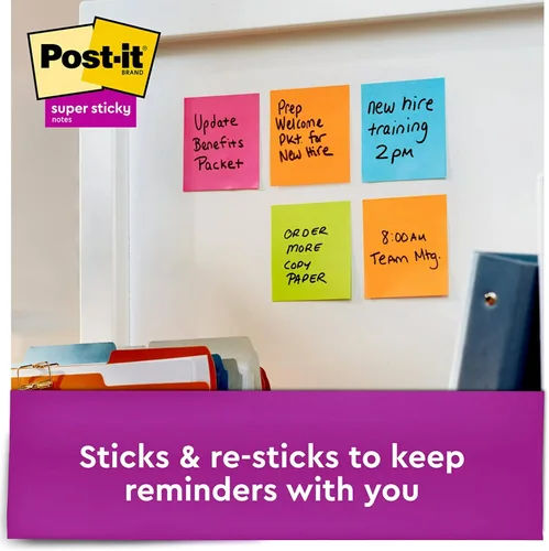 Miniatura 4 de Post-it Dispensador de notas emergentes súper adhesivas, 10 blocs de notas adhesivas, 3 x 3 pulgadas, 2 veces el poder de adherencia, suministros